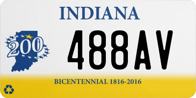 IN license plate 488AV