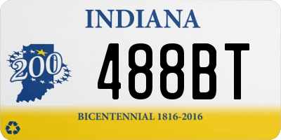 IN license plate 488BT