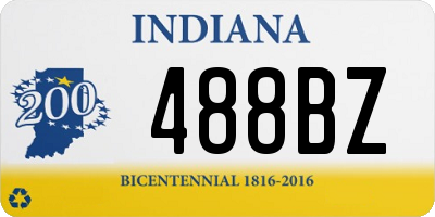 IN license plate 488BZ