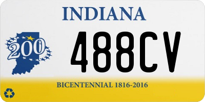 IN license plate 488CV