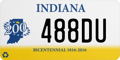 IN license plate 488DU
