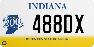 IN license plate 488DX