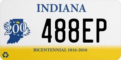 IN license plate 488EP