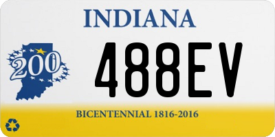 IN license plate 488EV