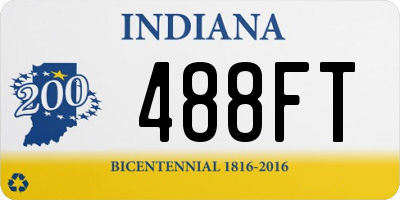 IN license plate 488FT