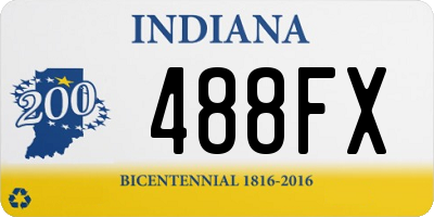 IN license plate 488FX