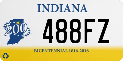 IN license plate 488FZ