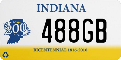 IN license plate 488GB