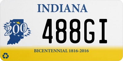 IN license plate 488GI