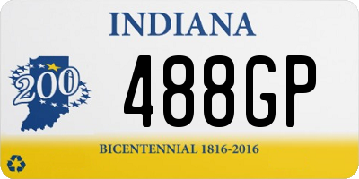 IN license plate 488GP