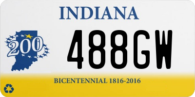 IN license plate 488GW