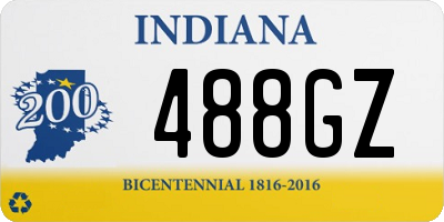 IN license plate 488GZ