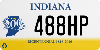 IN license plate 488HP