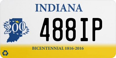 IN license plate 488IP