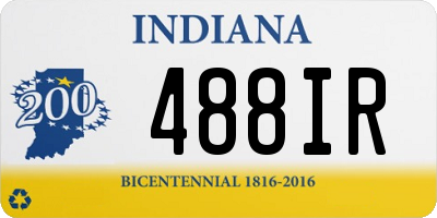 IN license plate 488IR