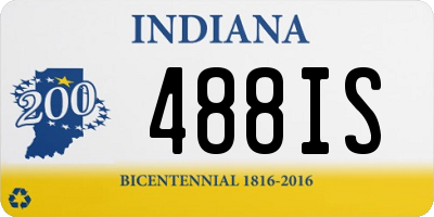 IN license plate 488IS