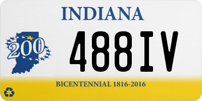 IN license plate 488IV