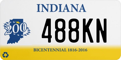 IN license plate 488KN