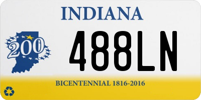 IN license plate 488LN