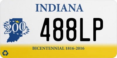 IN license plate 488LP