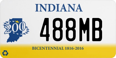 IN license plate 488MB