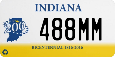IN license plate 488MM