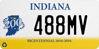 IN license plate 488MV