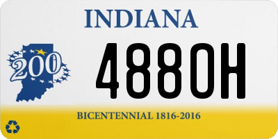 IN license plate 488OH
