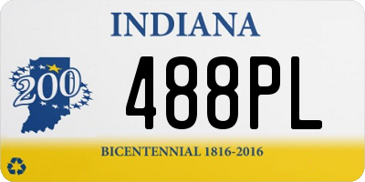 IN license plate 488PL