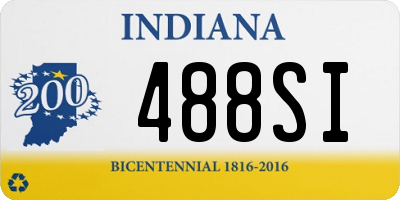 IN license plate 488SI