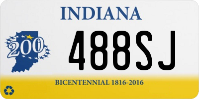 IN license plate 488SJ
