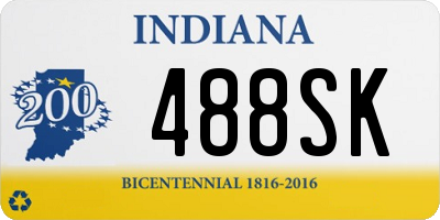 IN license plate 488SK