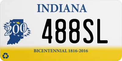 IN license plate 488SL