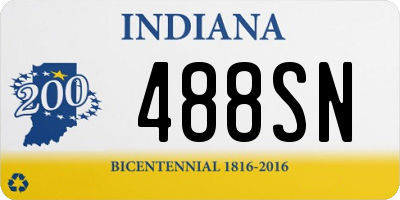 IN license plate 488SN