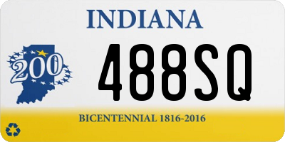 IN license plate 488SQ