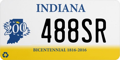 IN license plate 488SR