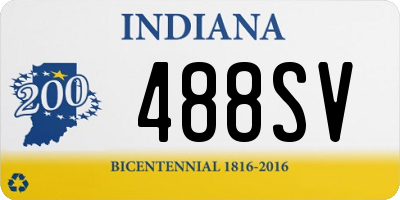 IN license plate 488SV