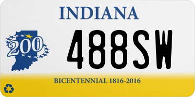 IN license plate 488SW