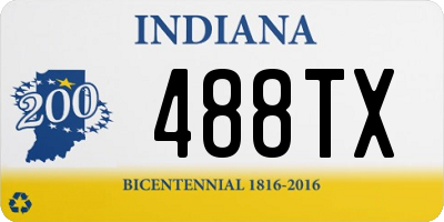 IN license plate 488TX