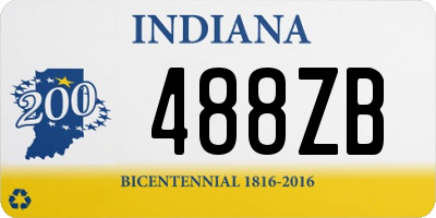 IN license plate 488ZB