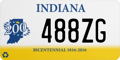 IN license plate 488ZG