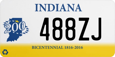 IN license plate 488ZJ