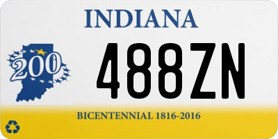 IN license plate 488ZN