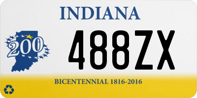 IN license plate 488ZX