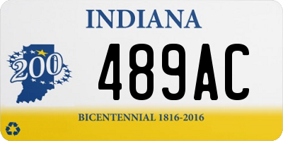 IN license plate 489AC