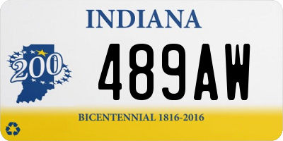 IN license plate 489AW