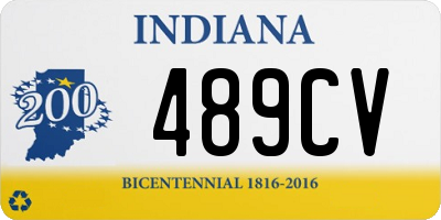 IN license plate 489CV