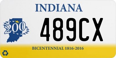 IN license plate 489CX