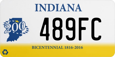 IN license plate 489FC