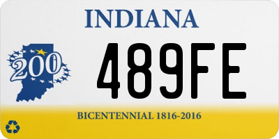 IN license plate 489FE